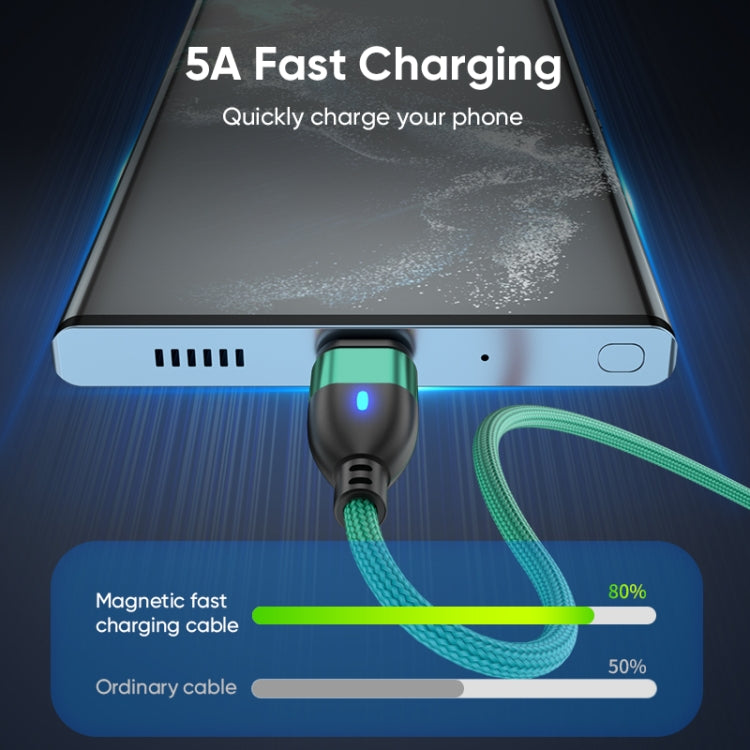 ENKAY 3 in 1 PD100W Type-C to Type-C / 8 Pin / Micro USB Magnetic Fast Charging Cable, Cable Length:1.8m(Green) - Charging Cable & Head by ENKAY | Online Shopping South Africa | PMC Jewellery | Buy Now Pay Later Mobicred