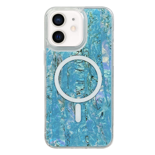 For iPhone 11 Shell Texture Multicolor MagSafe TPU Phone Case(Sky Blue) - iPhone 11 Cases by PMC Jewellery | Online Shopping South Africa | PMC Jewellery