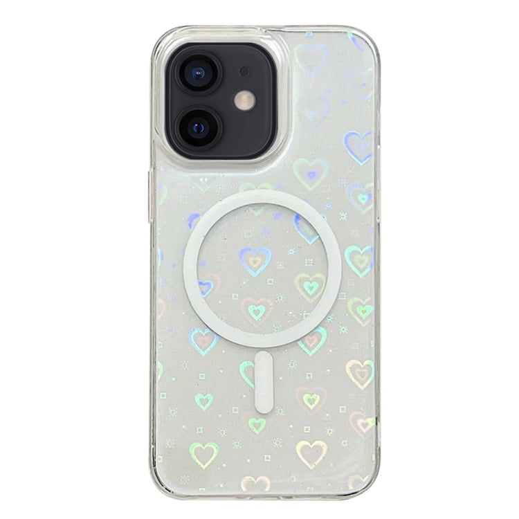 For iPhone  11 Laser Love MagSafe TPU Phone Case(Transparent) - iPhone 11 Cases by PMC Jewellery | Online Shopping South Africa | PMC Jewellery