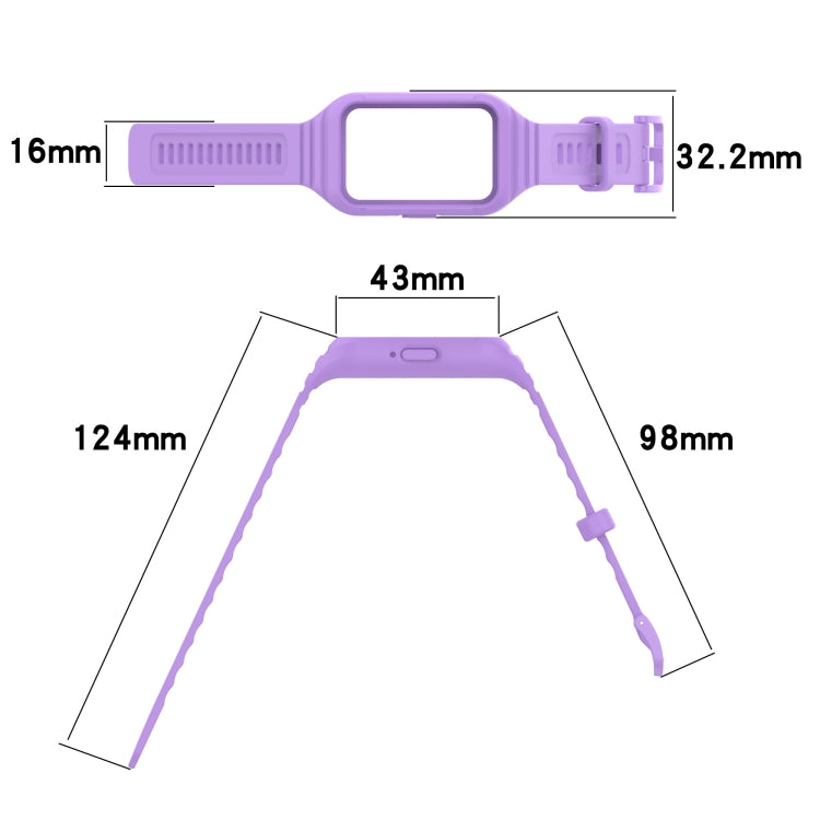 For Samsung Galaxy Fit 3 Integrated TPU Watch Band(Dark Green) - Watch Bands by PMC TechLife | Online Shopping South Africa | PMC TechLife