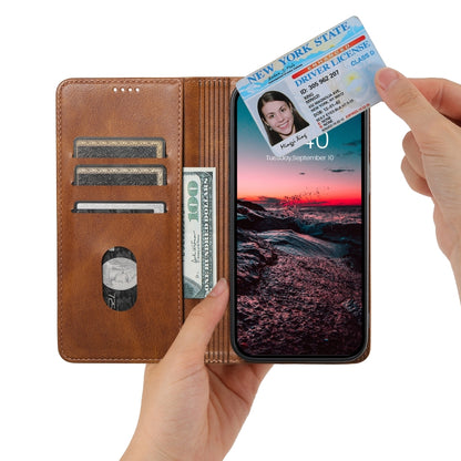 For Samsung Galaxy S24 5G Suteni J02 Oil Wax Wallet Leather Phone Case(Brown) - Galaxy S24 5G Cases by Suteni | Online Shopping South Africa | PMC Jewellery | Buy Now Pay Later Mobicred