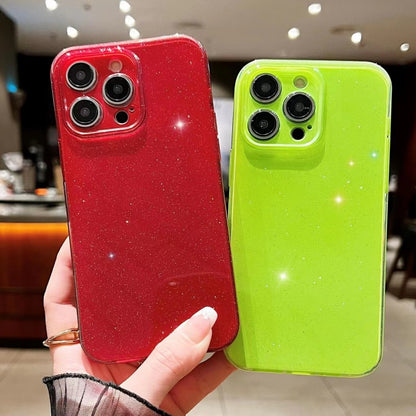 For iPhone 16 Plus Jelly Glitter Solid Color TPU Phone Case(Fluorescent Green) - iPhone 16 Plus Cases by PMC Jewellery | Online Shopping South Africa | PMC Jewellery | Buy Now Pay Later Mobicred