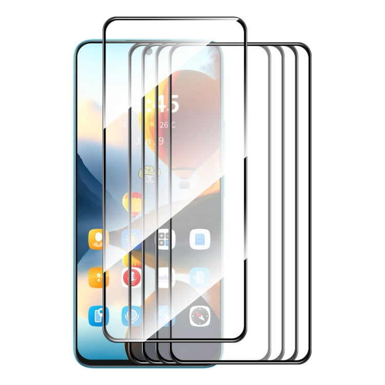 For Tecno Spark Go 2024 5pcs ENKAY Full Glue High Aluminum-silicon Tempered Glass Film - Tecno Tempered Glass by ENKAY | Online Shopping South Africa | PMC Jewellery | Buy Now Pay Later Mobicred