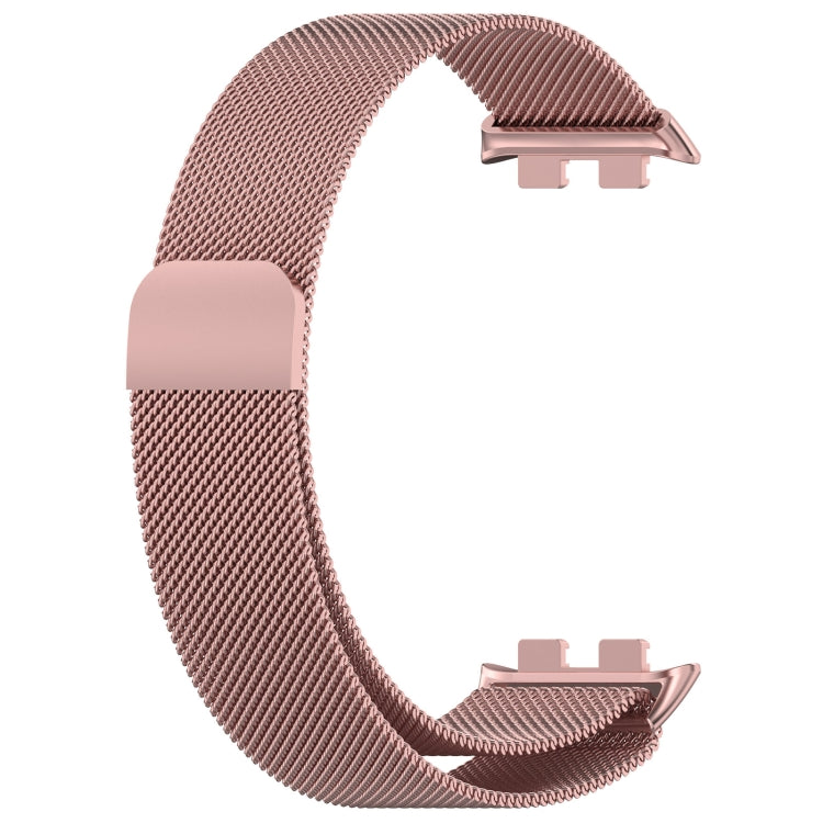 For Honor Band 9 Milan Magnetic Steel Mesh Watch Band(Pink) - Watch Bands by PMC Jewellery | Online Shopping South Africa | PMC Jewellery