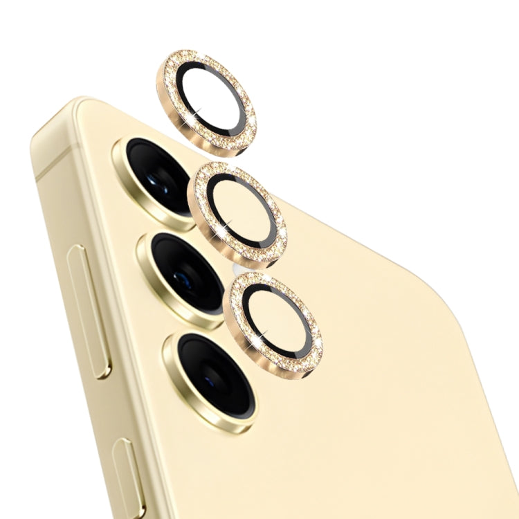 For Samsung Galaxy S24 5G NORTHJO Camera Lens Bling Glitter Metal Ring Tempered Glass Film(Gold) - Galaxy S24 5G Tempered Glass by NORTHJO | Online Shopping South Africa | PMC Jewellery | Buy Now Pay Later Mobicred