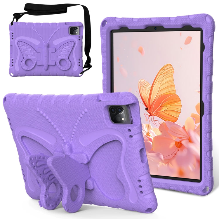 For iPad Pro 11 2024 Butterfly Bracket EVA Shockproof Tablet Case(Light Purple) - iPad Pro 11 2024 Cases by PMC Jewellery | Online Shopping South Africa | PMC Jewellery | Buy Now Pay Later Mobicred