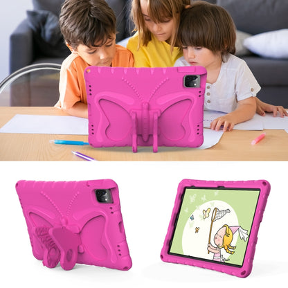 For iPad Pro 11 2024 Butterfly Bracket EVA Shockproof Tablet Case(Rose Red) - iPad Pro 11 2024 Cases by PMC Jewellery | Online Shopping South Africa | PMC Jewellery | Buy Now Pay Later Mobicred