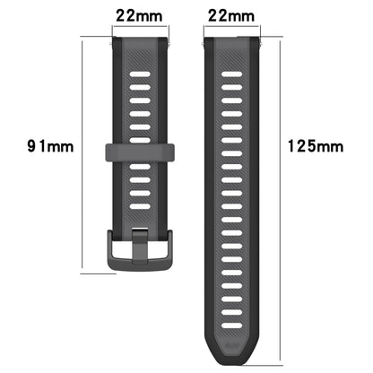 For Amazfit 3 22mm Two-Color Textured Silicone Watch Band(Orange+Black) - Watch Bands by PMC Jewellery | Online Shopping South Africa | PMC Jewellery