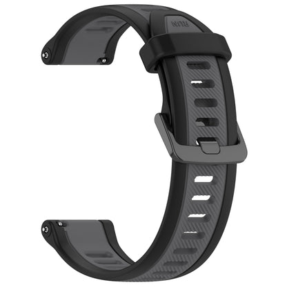 For Honor Watch GS 3i 22mm Two Color Textured Silicone Watch Band(Grey+Black) - Watch Bands by PMC Jewellery | Online Shopping South Africa | PMC Jewellery