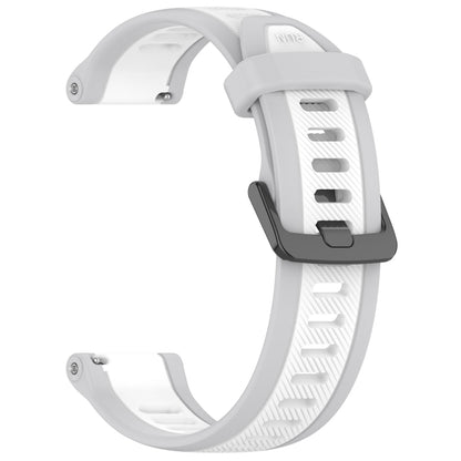 For Honor Watch GS 3i 22mm Two Color Textured Silicone Watch Band(White+Grey) - Watch Bands by PMC Jewellery | Online Shopping South Africa | PMC Jewellery