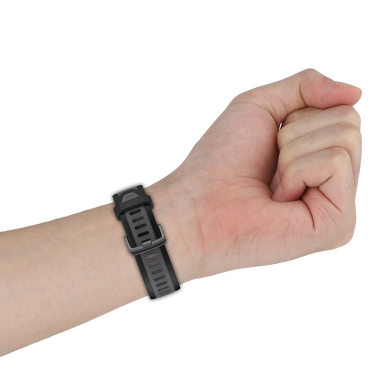 For Amazfit Active 20mm Two-Color Textured Silicone Watch Band(Yellow+Black) - Watch Bands by PMC TechLife | Online Shopping South Africa | PMC TechLife