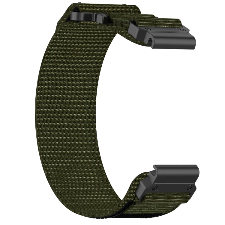 For Garmin MARQ Aviator Gen 2 22mm Nylon Hook And Loop Fastener Watch Band(Army Green) - Watch Bands by PMC Jewellery | Online Shopping South Africa | PMC Jewellery