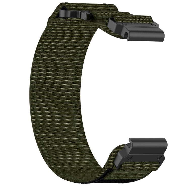 For Garmin Instinct Crossover Solar 22mm Nylon Hook And Loop Fastener Watch Band(Army Green) - Watch Bands by PMC TechLife | Online Shopping South Africa | PMC TechLife