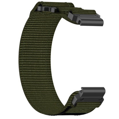 For Garmin Forerunner 945 22mm Nylon Hook And Loop Fastener Watch Band(Army Green) - Watch Bands by PMC Jewellery | Online Shopping South Africa | PMC Jewellery