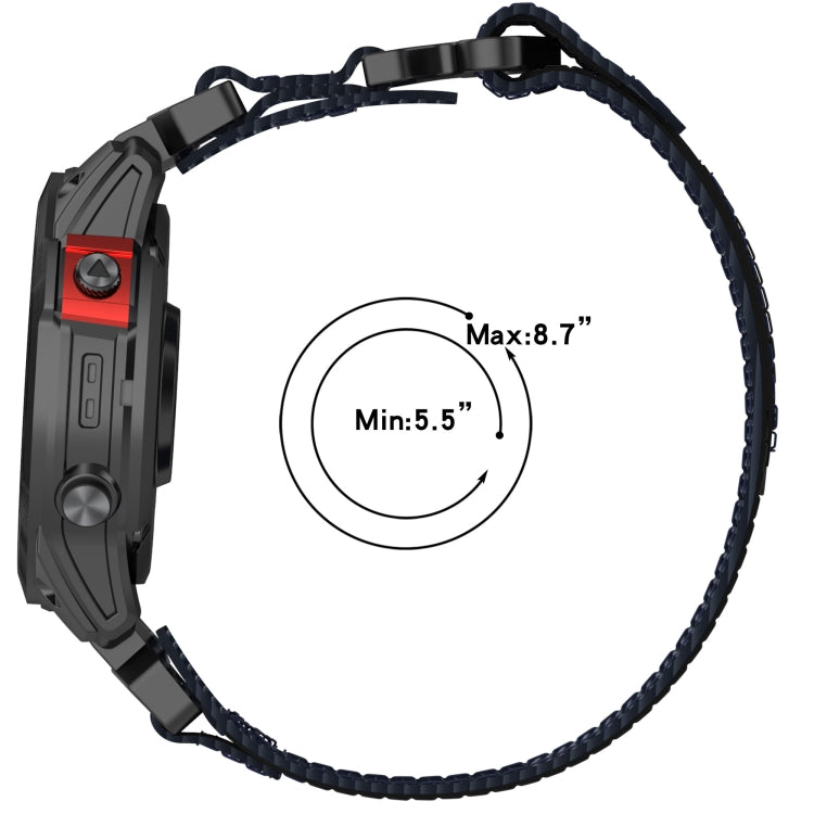 For Garmin Descent Mk3 43mm 20mm Nylon Hook And Loop Fastener Watch Band(Grey) - Watch Bands by PMC TechLife | Online Shopping South Africa | PMC TechLife