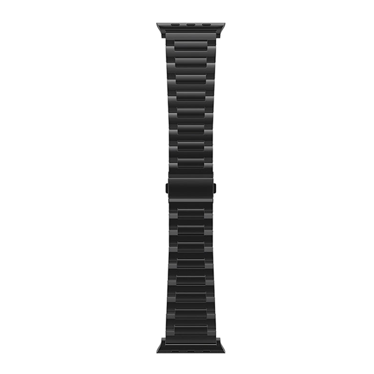 For Apple Watch Ultra 2 49mm I-Shaped Titanium Watch Band(Black) - Watch Bands by PMC Jewellery | Online Shopping South Africa | PMC Jewellery