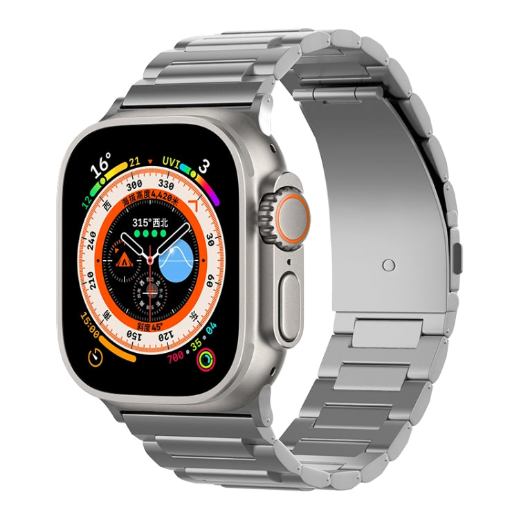 For Apple Watch Series 7 45mm I-Shaped Titanium Watch Band(Grey) - Watch Bands by PMC TechLife | Online Shopping South Africa | PMC TechLife | Buy Now Pay Later Mobicred