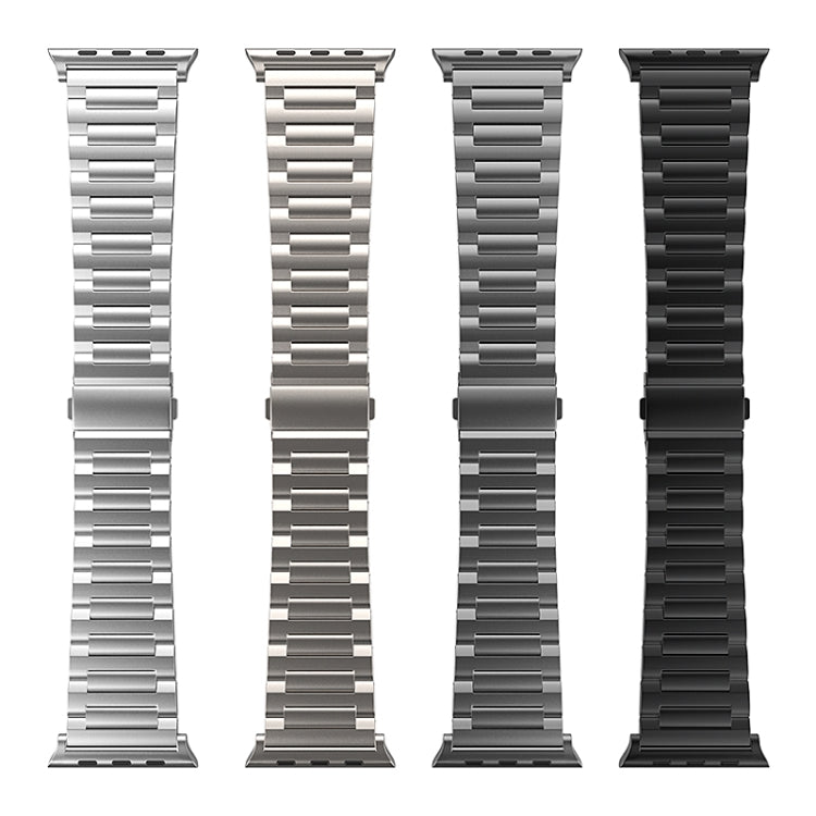 For Apple Watch Ultra 2 49mm I-Shaped Titanium Watch Band(Black) - Watch Bands by PMC Jewellery | Online Shopping South Africa | PMC Jewellery