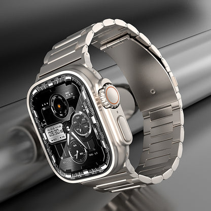 For Apple Watch Series 8 45mm I-Shaped Titanium Watch Band(Titanium) - Watch Bands by PMC Jewellery | Online Shopping South Africa | PMC Jewellery