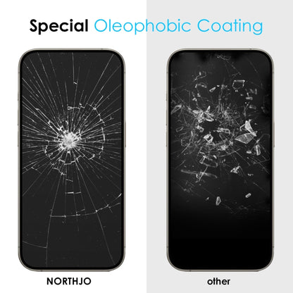 For iPhone 15 Pro Max NORTHJO A++ 28 Degree Privacy Full Glue Silk Printing Tempered Glass Film - iPhone 15 Pro Max Tempered Glass by NORTHJO | Online Shopping South Africa | PMC Jewellery | Buy Now Pay Later Mobicred