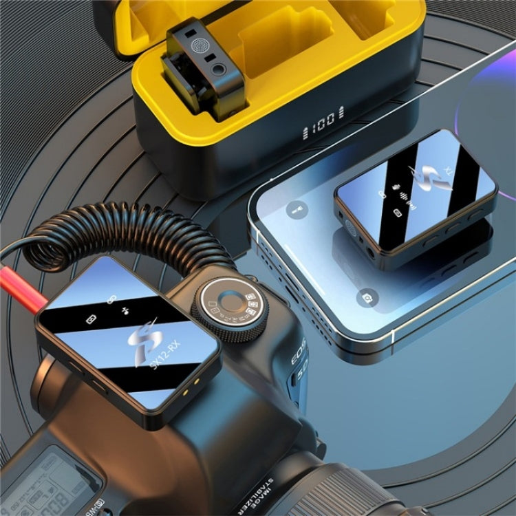 SX12 Lavalier Clip-On Wireless Microphone with Dual Microphones + Receiver - Microphone by PMC TechLife | Online Shopping South Africa | PMC TechLife | Buy Now Pay Later Mobicred