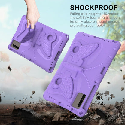 For Samsung Galaxy Tab S9 FE X510 Butterfly Bracket EVA Shockproof Tablet Case(Light Purple) - Galaxy Tab S9 FE by PMC Jewellery | Online Shopping South Africa | PMC Jewellery | Buy Now Pay Later Mobicred