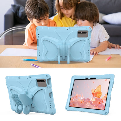 For Samsung Galaxy Tab S9 FE X510 Butterfly Bracket EVA Shockproof Tablet Case(Light Blue) - Galaxy Tab S9 FE by PMC Jewellery | Online Shopping South Africa | PMC Jewellery | Buy Now Pay Later Mobicred