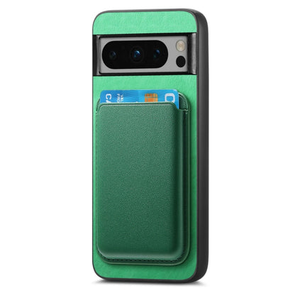 For Google Pixel 9 Pro Retro Magsafe Card Bag PU Back Cover Phone Case(Green) - Google Cases by PMC Jewellery | Online Shopping South Africa | PMC Jewellery | Buy Now Pay Later Mobicred