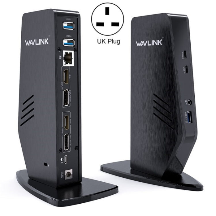 WAVLINK UG69PD5 USB-C HD 60Hz Monitor Adapter Dual 4K Display Docking Station, Plug:UK Plug - free shipping - PMC TechLife - Order now!