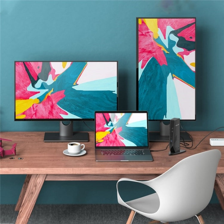 WAVLINK UG69PD5 USB-C HD 60Hz Monitor Adapter Dual 4K Display Docking Station, Plug:UK Plug - free shipping - PMC TechLife - Order now!