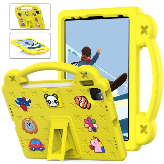 For iPad Air 11 2024 Handle Kickstand Children EVA Shockproof Tablet Case(Yellow) - iPad Air 11 2024 Cases by PMC Jewellery | Online Shopping South Africa | PMC Jewellery | Buy Now Pay Later Mobicred