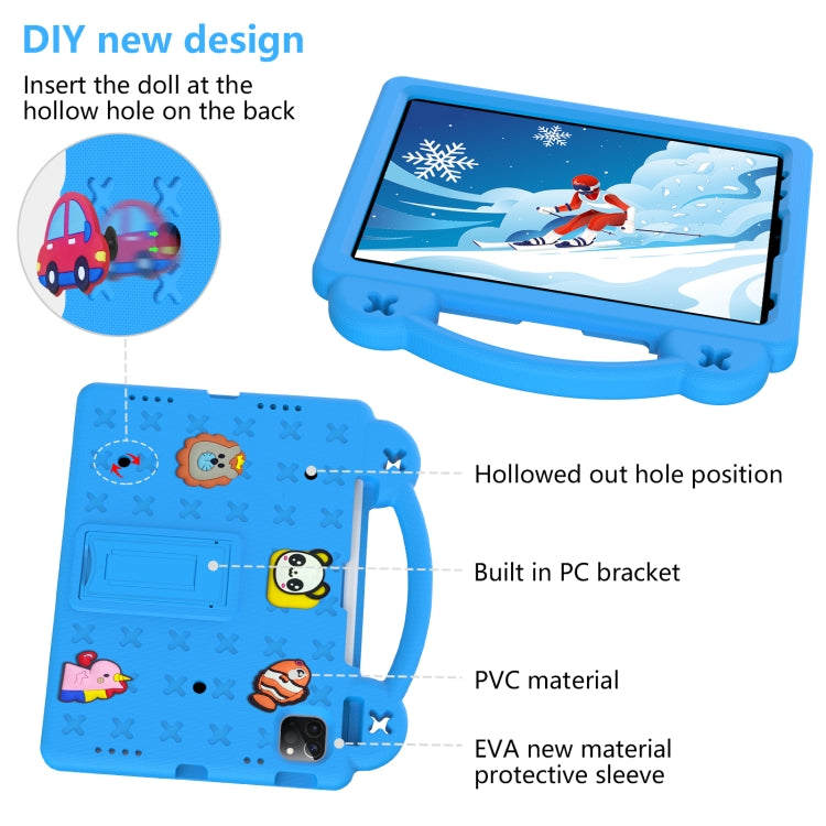 For  iPad Pro 11 2024 Handle Kickstand Children EVA Shockproof Tablet Case(Sky Blue) - iPad Pro 11 2024 Cases by PMC Jewellery | Online Shopping South Africa | PMC Jewellery | Buy Now Pay Later Mobicred