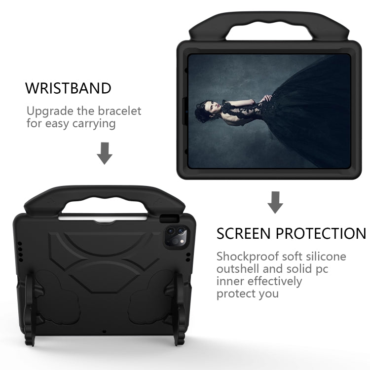 For iPad Pro 11 2024 Children EVA Shockproof Tablet Case with Thumb Bracket(Black) - iPad Pro 11 2024 Cases by PMC TechLife | Online Shopping South Africa | PMC TechLife | Buy Now Pay Later Mobicred