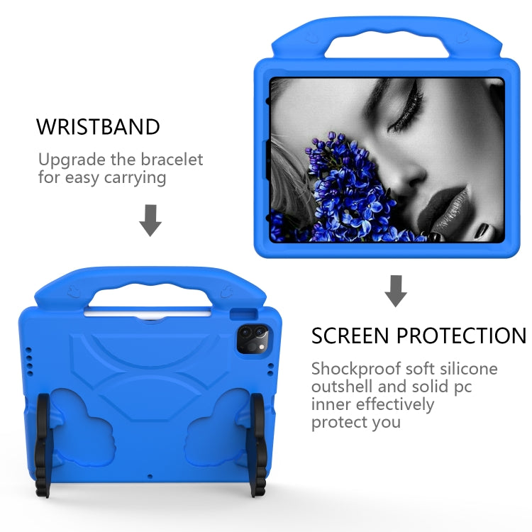For iPad Pro 11 2024 Children EVA Shockproof Tablet Case with Thumb Bracket(Blue) - iPad Pro 11 2024 Cases by PMC Jewellery | Online Shopping South Africa | PMC Jewellery | Buy Now Pay Later Mobicred