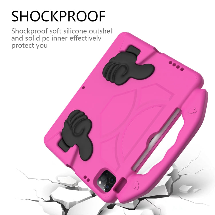 For iPad Pro 11 2024 Children EVA Shockproof Tablet Case with Thumb Bracket(RoseRed) - iPad Pro 11 2024 Cases by PMC Jewellery | Online Shopping South Africa | PMC Jewellery | Buy Now Pay Later Mobicred