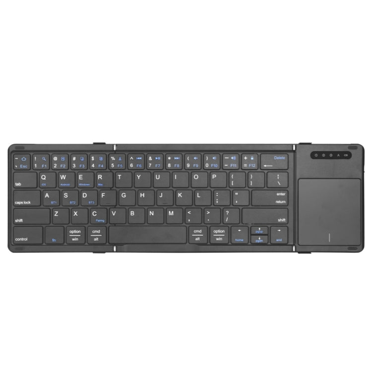 B077T With Touchpad Foldable PU Leather Wireless Bluetooth Keyboard - Wireless Keyboard by PMC Jewellery | Online Shopping South Africa | PMC Jewellery | Buy Now Pay Later Mobicred