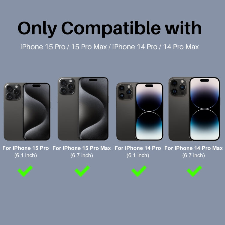 For iPhone 15 Pro / 15 Pro Max NORTHJO 2 Set 6Pcs Camera Lens Protector Diamond Metal Ring Film(Graphite) - iPhone 15 Pro Max Tempered Glass by NORTHJO | Online Shopping South Africa | PMC Jewellery | Buy Now Pay Later Mobicred