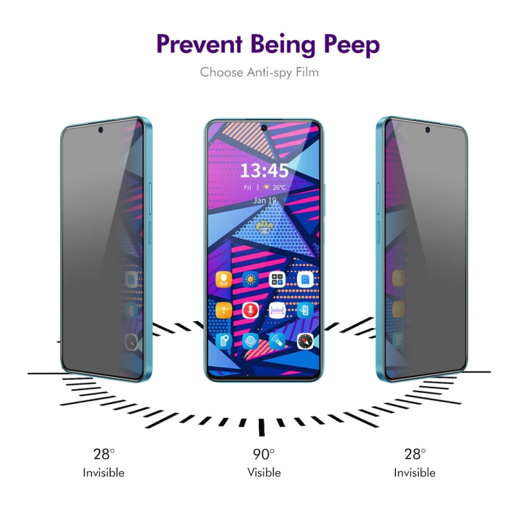 For vivo iQOO Z9 Global 2pcs ENKAY Hat-Prince 28 Degree Anti-peeping Privacy Silk Print Tempered Glass Film - vivo Tempered Glass by ENKAY | Online Shopping South Africa | PMC Jewellery | Buy Now Pay Later Mobicred