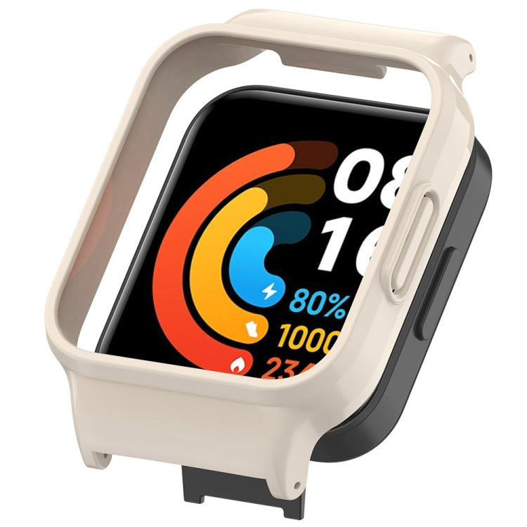 For Redmi Watch 4 Half Pack PC Watch Protective Case(Creamy White) - Watch Cases by PMC TechLife | Online Shopping South Africa | PMC TechLife | Buy Now Pay Later Mobicred