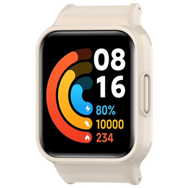 For Redmi Watch 3 Half Pack PC Watch Protective Case(Creamy White) - Watch Cases by PMC TechLife | Online Shopping South Africa | PMC TechLife | Buy Now Pay Later Mobicred