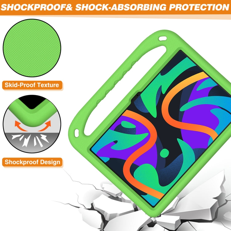 For iPad Pro 13 2024 Handle EVA Shockproof Tablet Case with Holder(Green) - iPad Pro 13 2024 Cases by PMC TechLife | Online Shopping South Africa | PMC TechLife | Buy Now Pay Later Mobicred