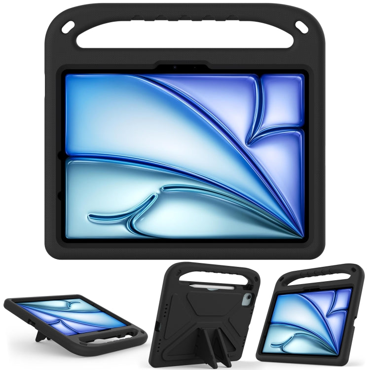 For iPad Air 11 / Pro 11 2024 Handle EVA Shockproof Tablet Case with Holder(Black) - iPad Air 11 2024 Cases by PMC TechLife | Online Shopping South Africa | PMC TechLife | Buy Now Pay Later Mobicred