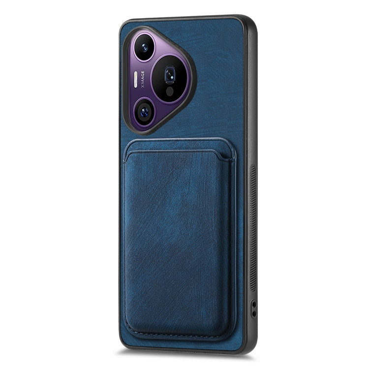 For Huawei Pura 70 Pro+ Retro Leather Card Bag Magnetic Phone Case(Blue) - Huawei Cases by PMC Jewellery | Online Shopping South Africa | PMC Jewellery | Buy Now Pay Later Mobicred