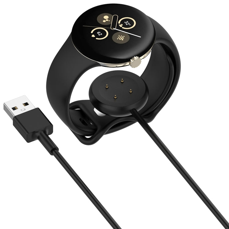 For Fitbit Ace LTE USB-A Interface Smart Watch Magnetic Charging Cable(Black) - Charger by PMC Jewellery | Online Shopping South Africa | PMC Jewellery | Buy Now Pay Later Mobicred