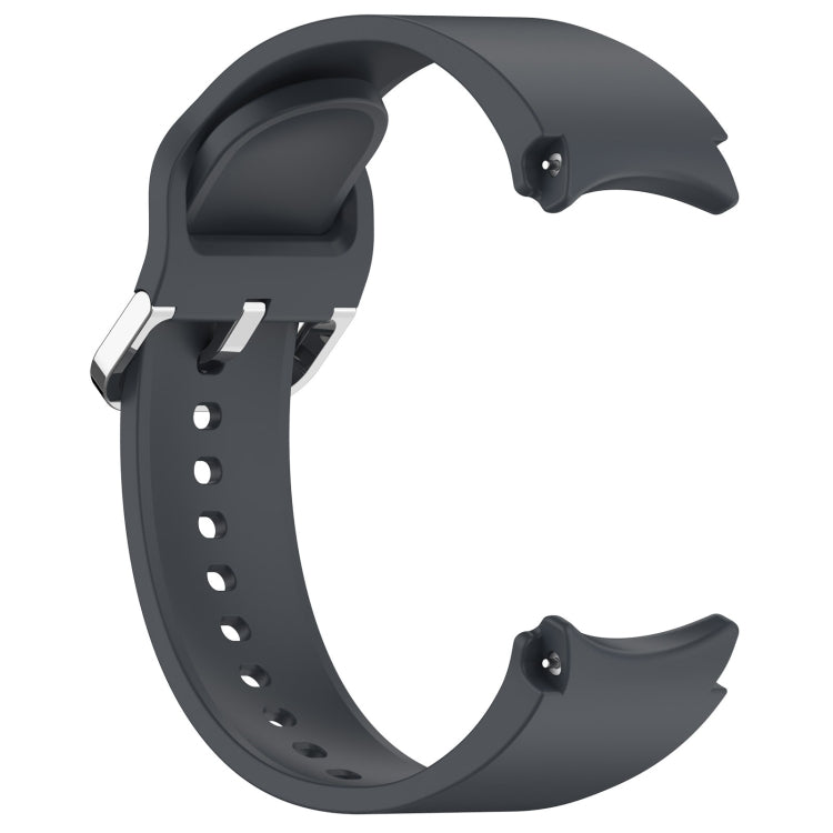 For Samsung Galaxy Watch7 40 / 44mm Solid Color Silver Buckle Quick Release Silicone Watch Band(Gray) - free shipping - PMC TechLife - Order now!