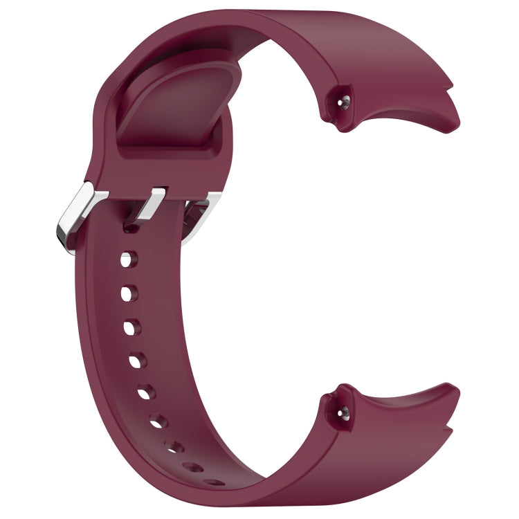For Samsung Galaxy Watch FE 40mm Solid Color Silver Buckle Quick Release Silicone Watch Band(Wine Red) - free shipping - PMC TechLife - Order now!