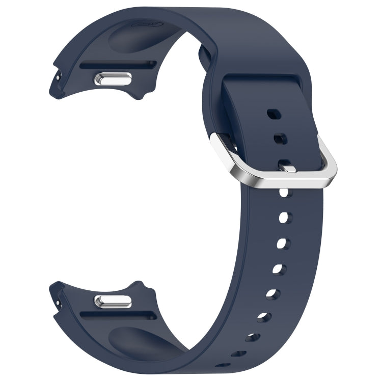 For Samsung Galaxy Watch 5  44mm Solid Color Silver Buckle Quick Release Silicone Watch Band(Midnight Blue) - free shipping - PMC TechLife - Order now!