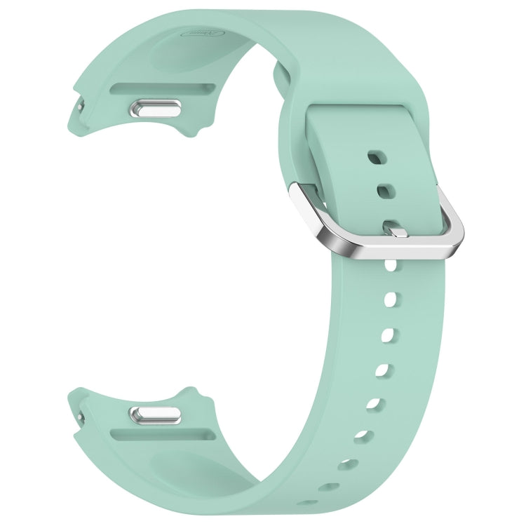 For Samsung Galaxy Watch FE 40mm Solid Color Silver Buckle Quick Release Silicone Watch Band(Teal) - free shipping - PMC TechLife - Order now!