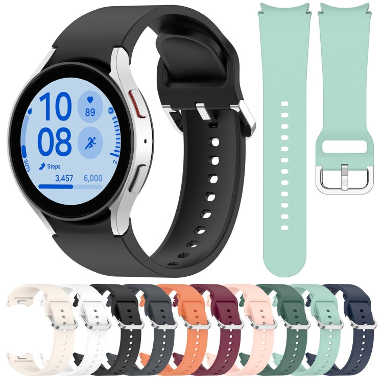 For Samsung Galaxy Watch 7 40mm Solid Color Silver Buckle Quick Release Silicone Watch Band(Orange) - free shipping - PMC TechLife - Order now!