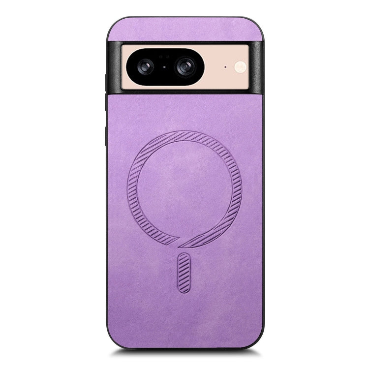 For Google Pixel 9 / 9 Pro Retro Magsafe Magnetic PU Back Cover Phone Case(Purple) - Google Cases by PMC Jewellery | Online Shopping South Africa | PMC Jewellery | Buy Now Pay Later Mobicred